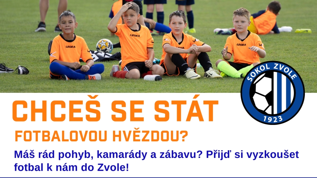 Náborový leták fotbal Sokol Zvole