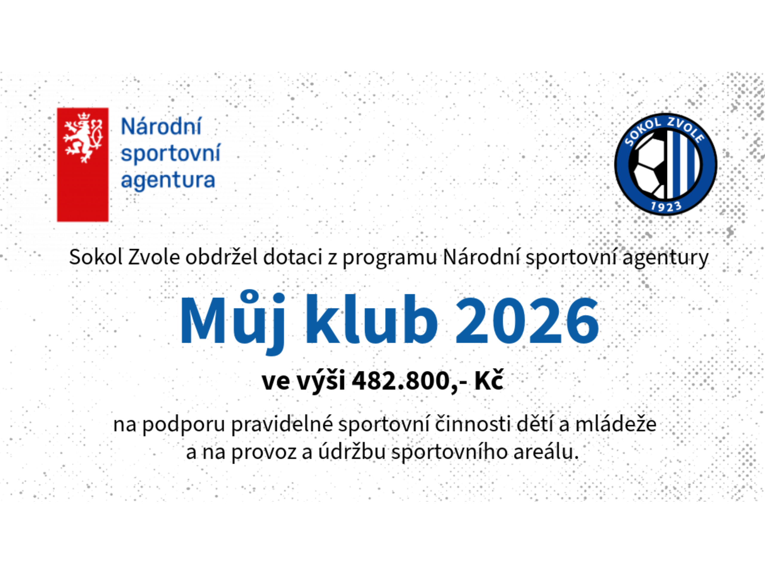 Dotace Můj klub 2026
